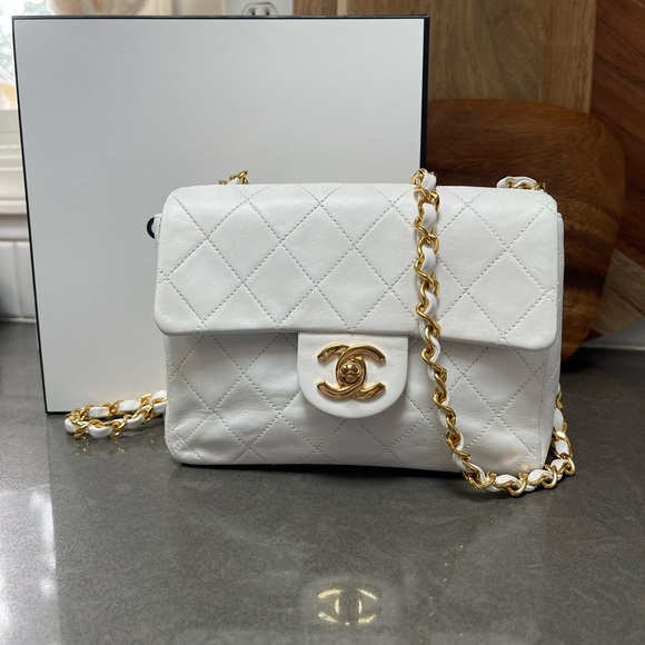 CHANEL Handbags - ❌sold❌ Chanel Mini Square Classic Flap Bag 24K Lambskin